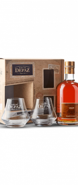 Coffret Rhum Depaz VSOP & 2 Verres