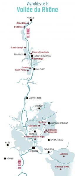 vallee du rhone carte