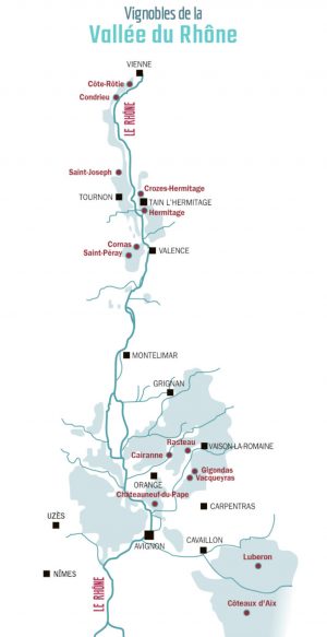 vallee du rhone carte